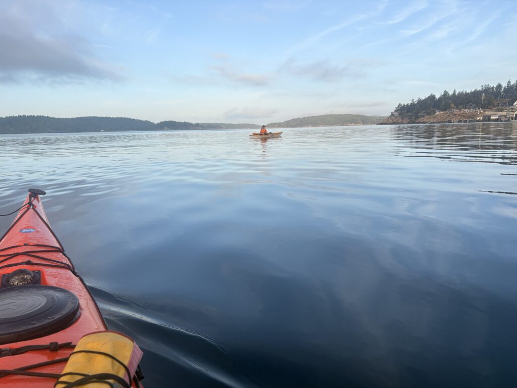 kayak in foreground, kayak in distance